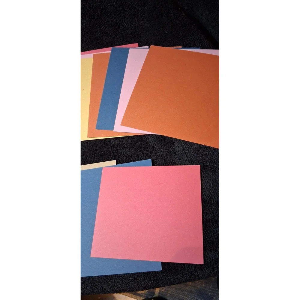 Scrapbook Cardstock Paper Assorted Colors 5.5x5.5 Crafting Bundle 21 Pieces